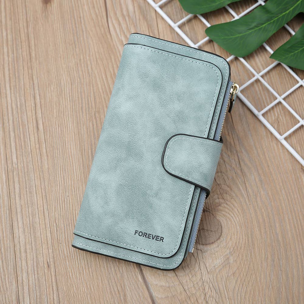 Long women's matte PU multi-purpose women's wallet