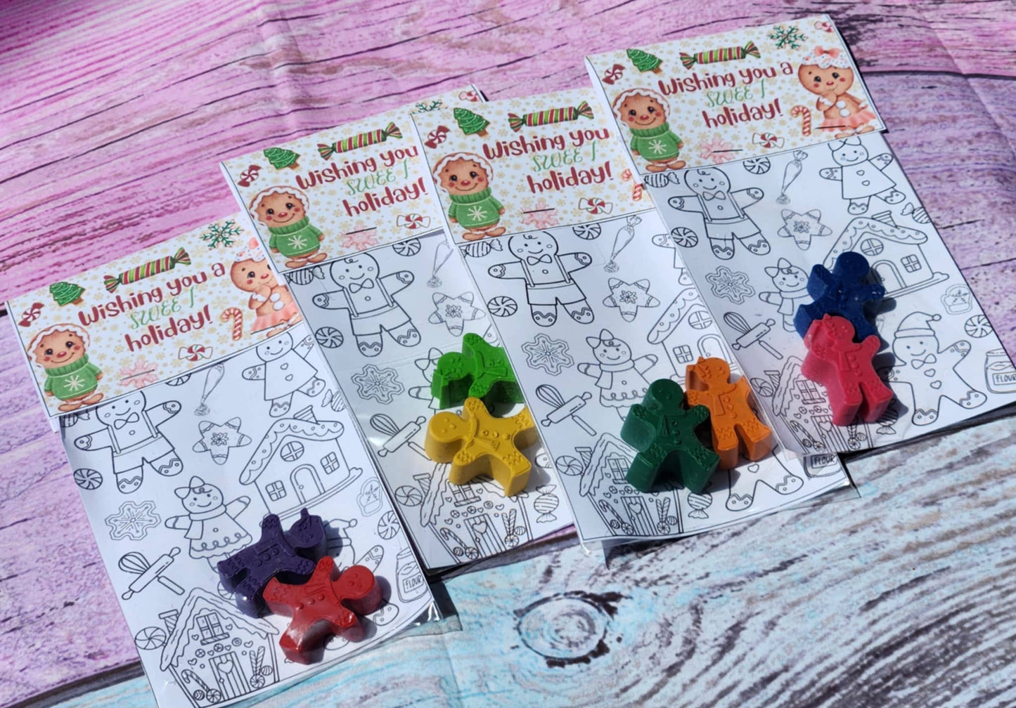 Gingerbread Crayons with Coloring Kit | Christmas Party