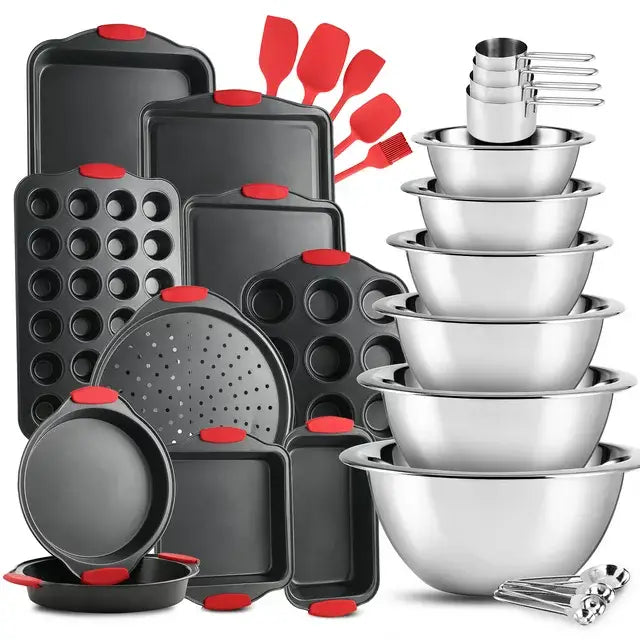 Premium Stainless Steel 6pc Mixing Bowls/Measuring Cups