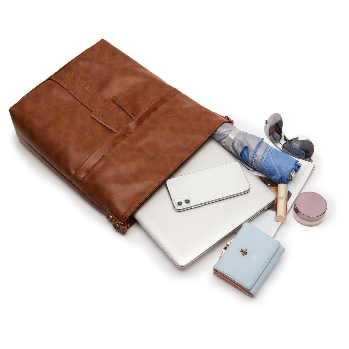 RETRO OIL WAX LEATHER ONE-SHOULDER CROSSBODY BAG_CWAB0920