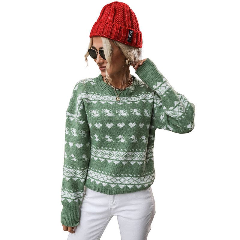 Women's Autumn Winter Round Neck Christmas Sweater