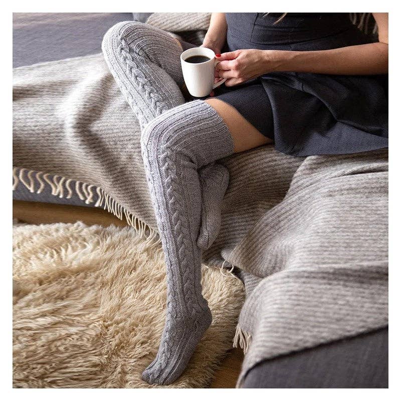 Casual Over The Knee Knitted Socks