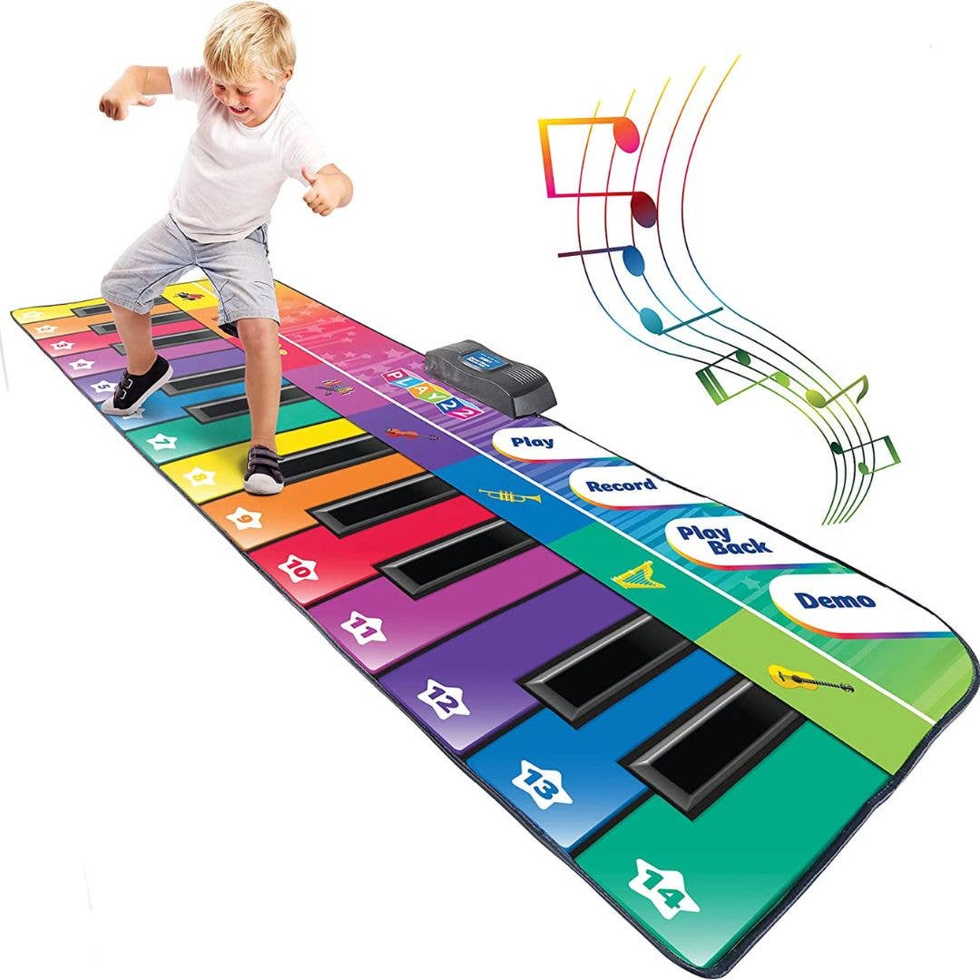 6 ft. Floor Piano Mat for Toddlers - Giant Piano Playmat