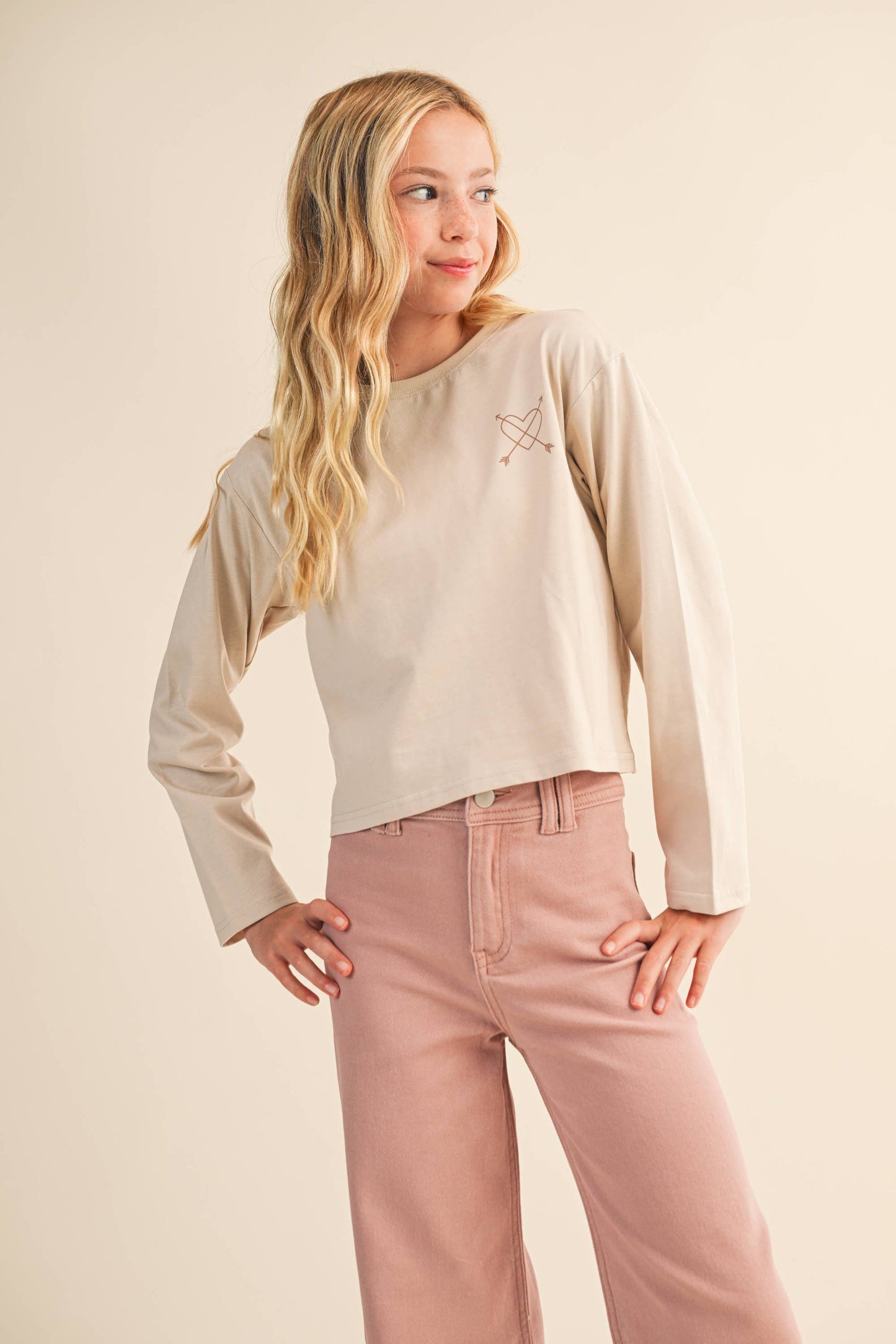 TWEEN KIDS GIRLS CROPPED BOXY TEE  (7-14)