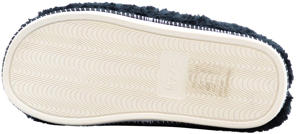 Norty Womens Mule Clog Slippers 42078 Black Fuzzy