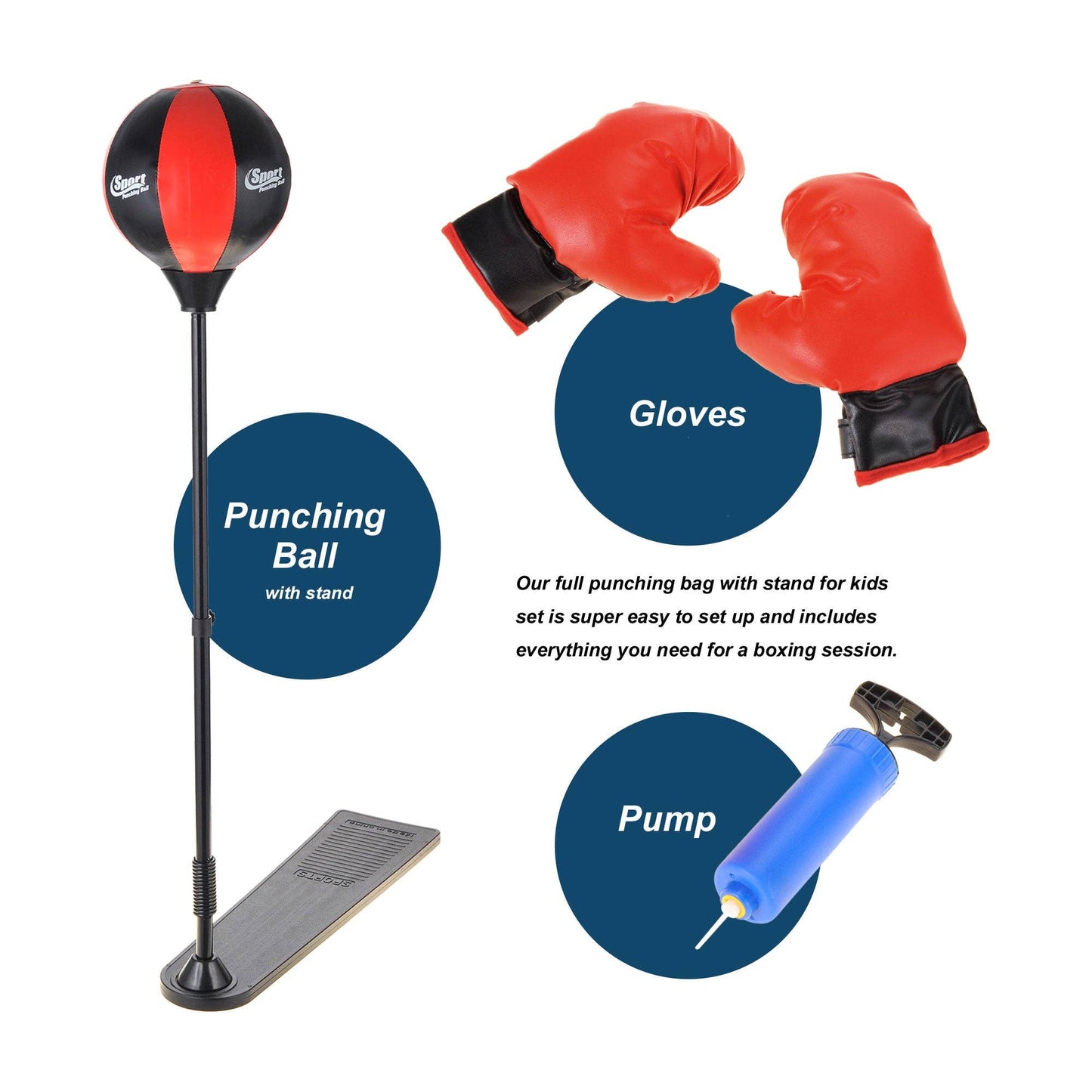 Punching Bag for Kids with Stand