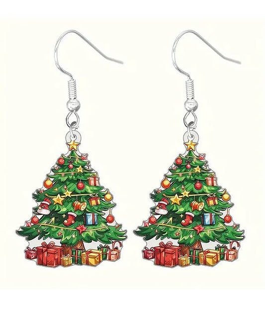CHRISTMAS THEME ACRYLIC EARRING - TREE