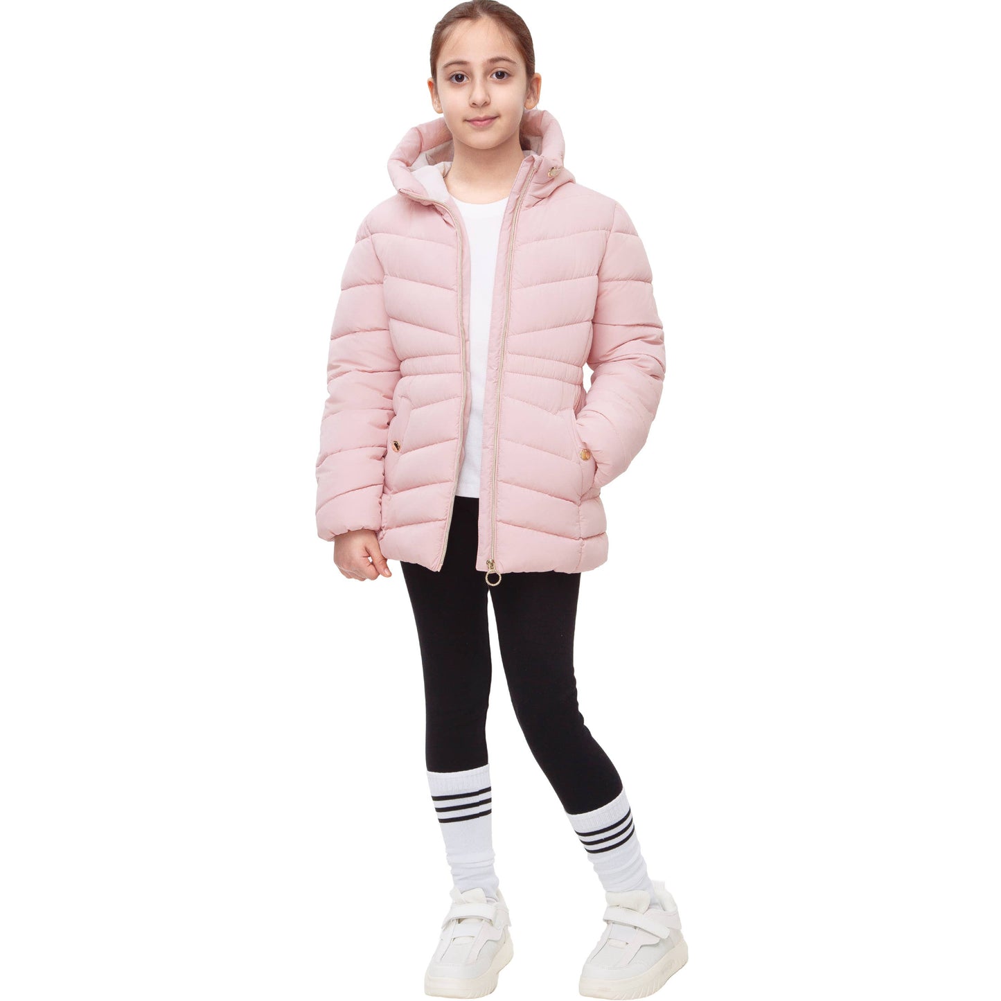 Girls' Light Long Coat Puffer Jacket