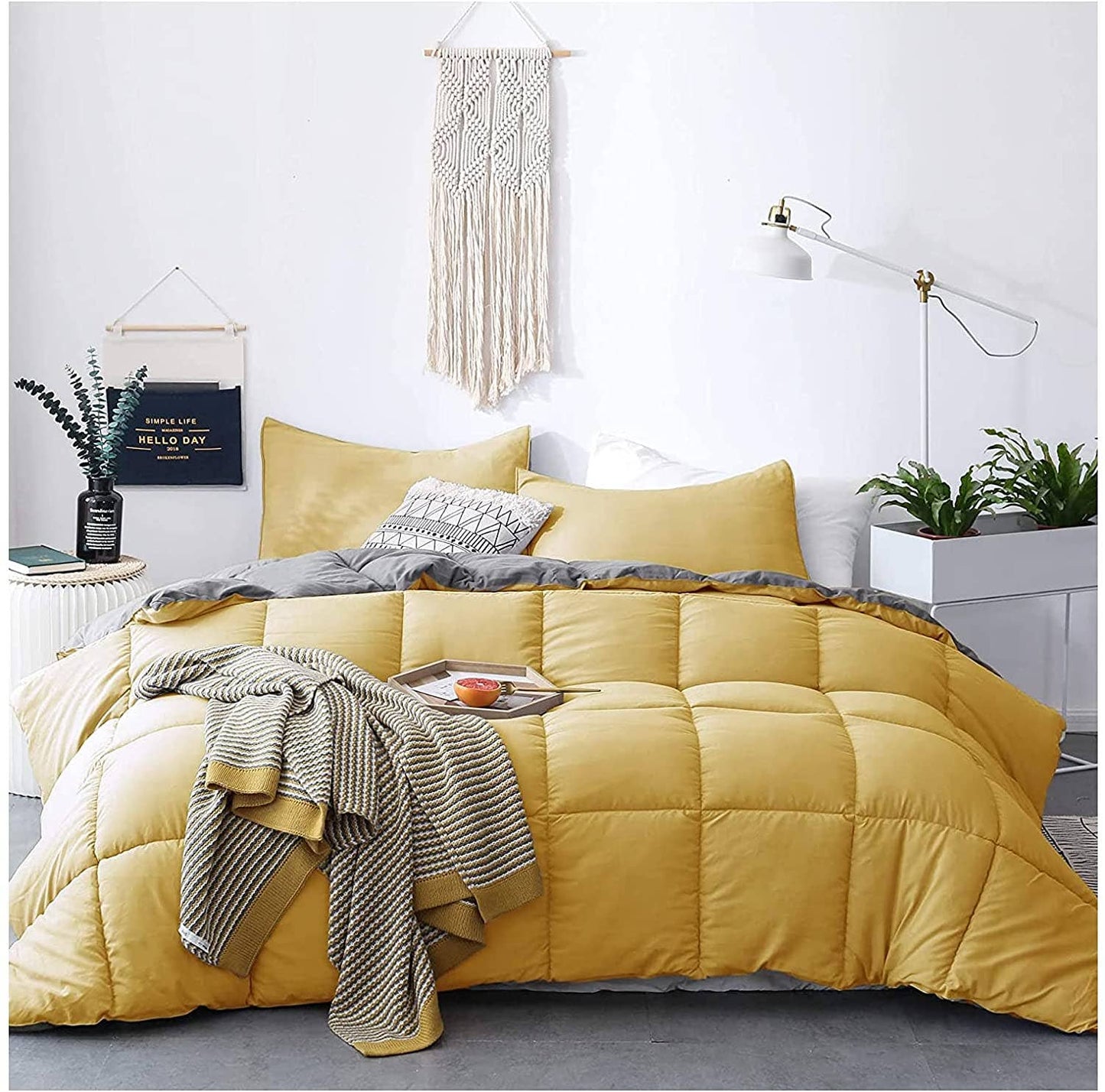 Down Alternative Comforter Set Reversible Duvet Insert