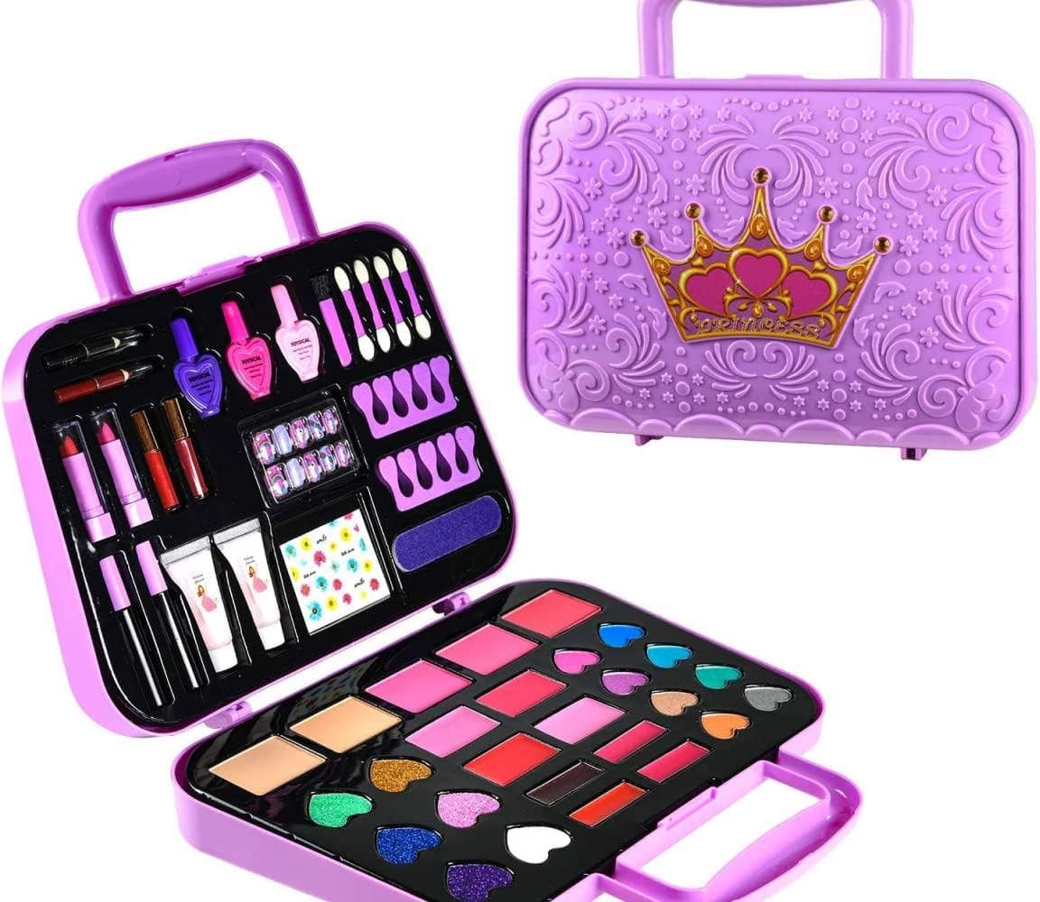 51 PCS Pretend Makeup Set for Kids, Real Non-Toxic Toys
