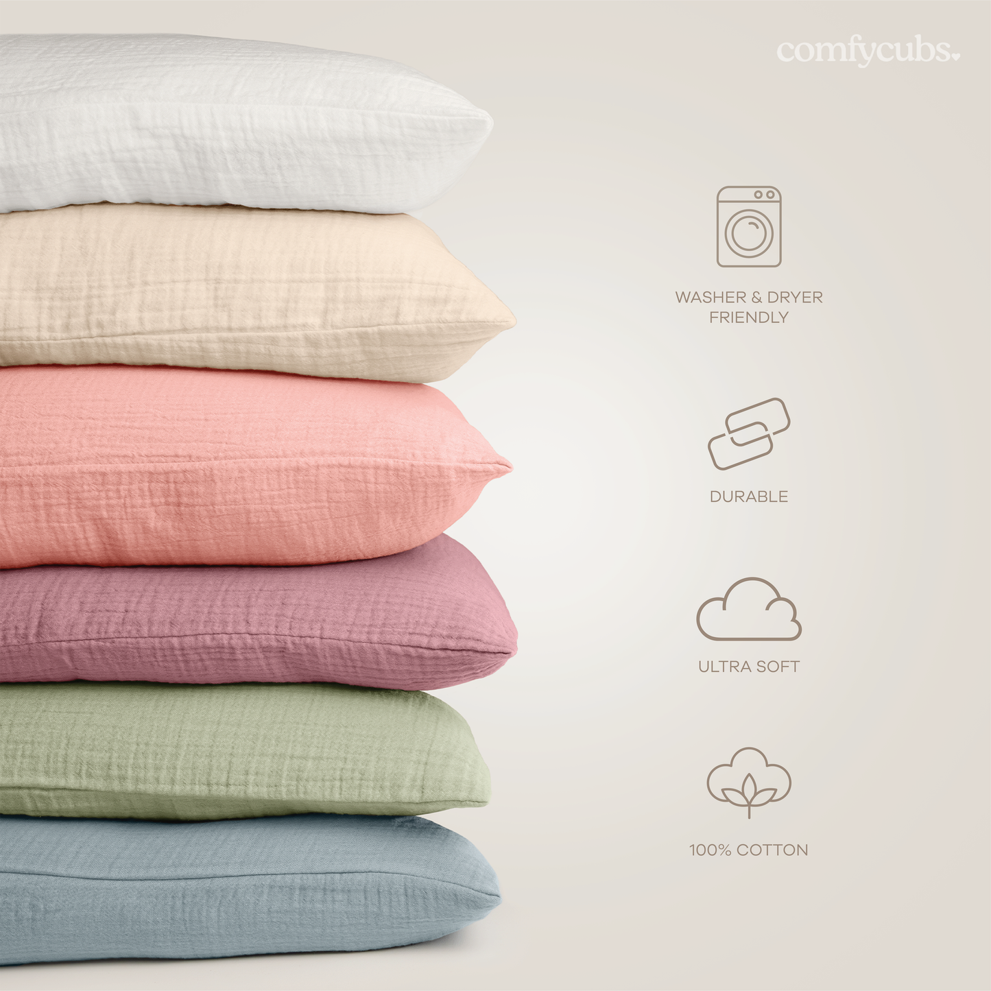 Toddler Pillow, Breathable Kids Travel Pillow by Comfy Cubs