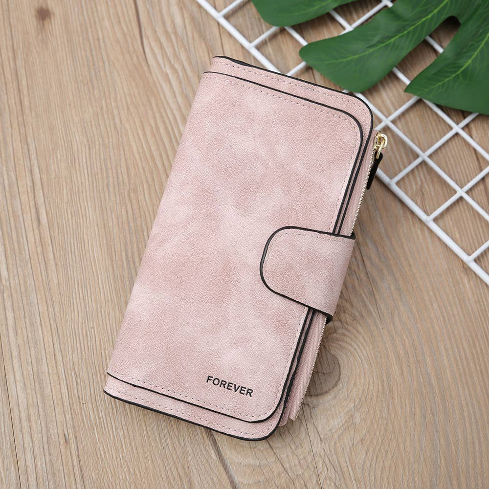 Long women's matte PU multi-purpose women's wallet