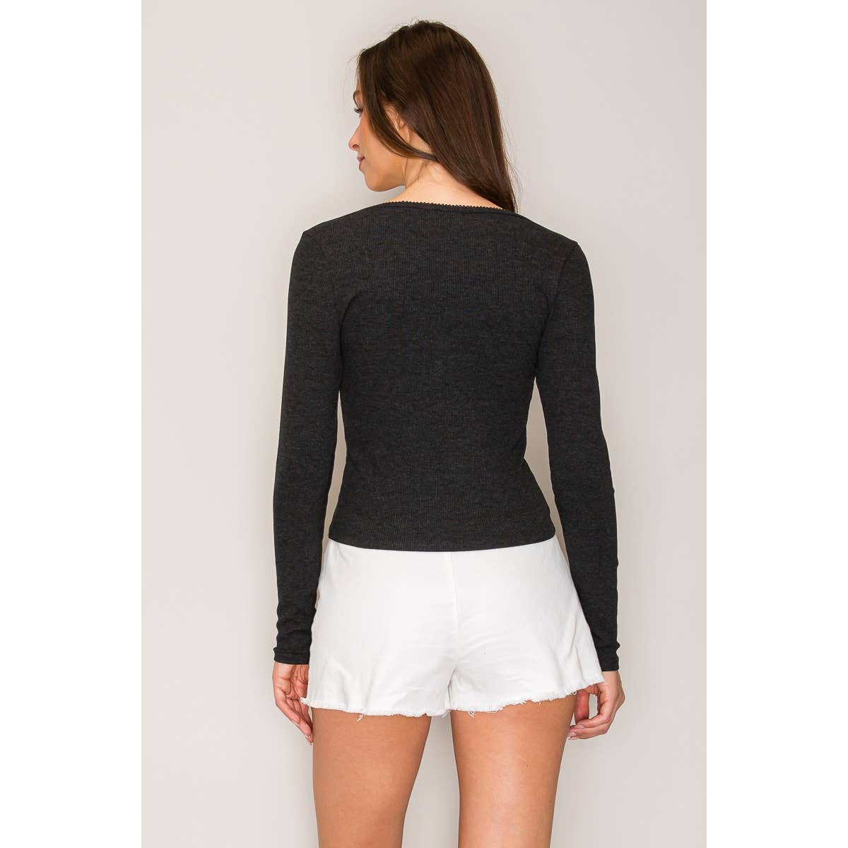 Long Sleeve Henley Top