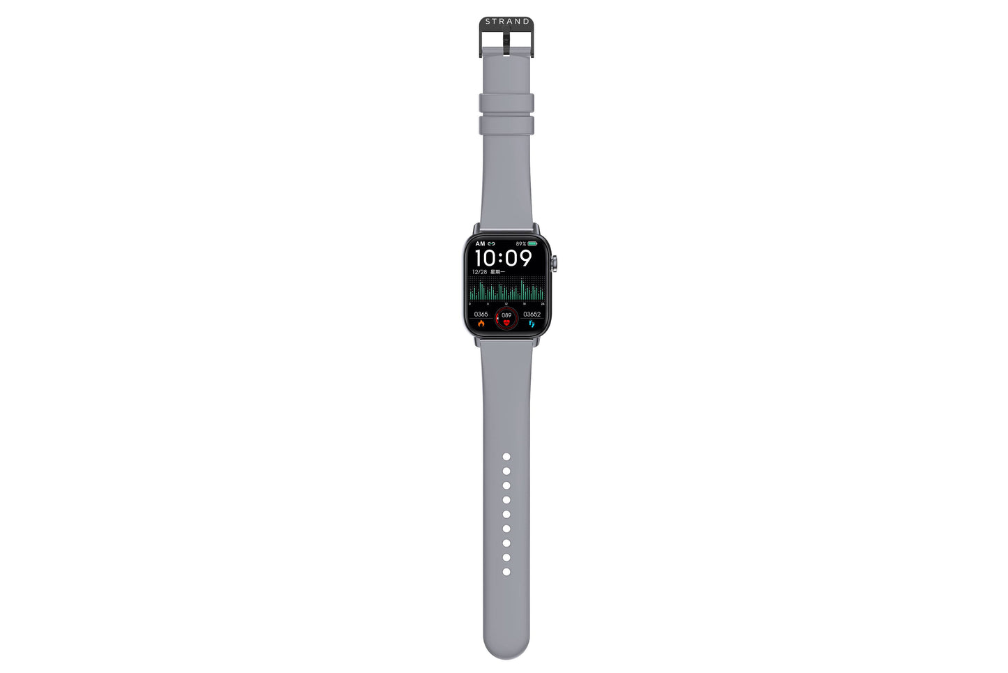 Smart Rectangle grey silicon watch works w/ Android & Apple