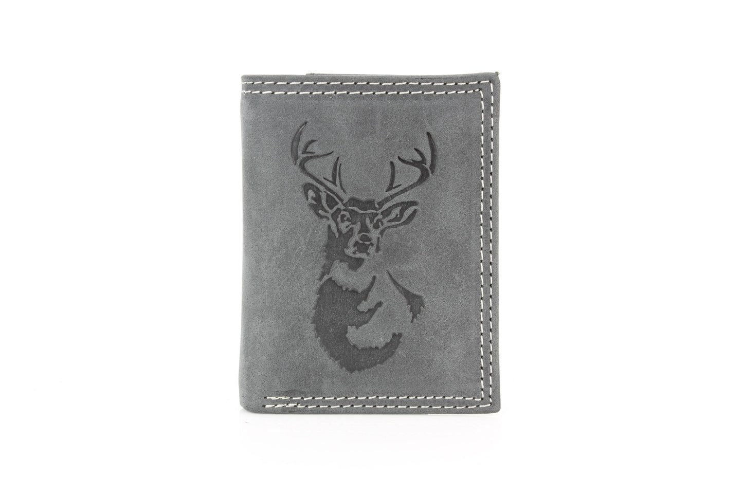 Men’s Tri-Fold Wallet with Deer Emboss ABMWVT 05