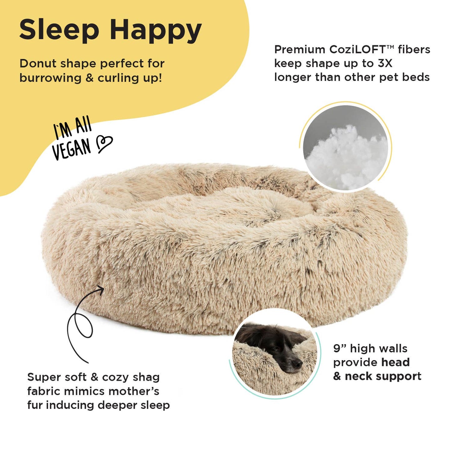 Best Friends by Sheri Donut Shag Taupe 30x30