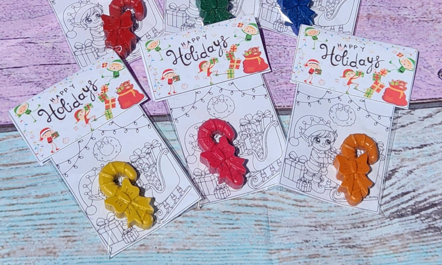 Christmas Elf Party Favor Coloring Kit and Crayons