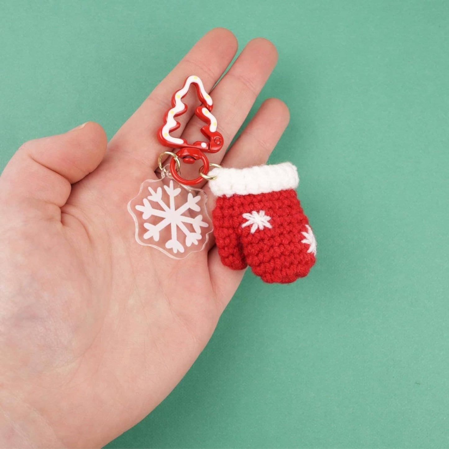 Christmas Keychain Crochet Kit, All Supplies Included