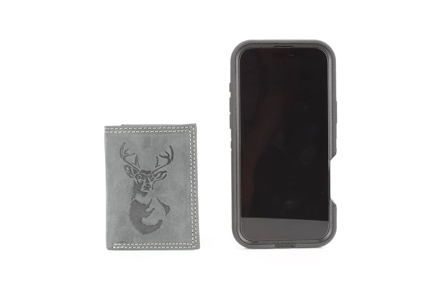 Men’s Tri-Fold Wallet with Deer Emboss ABMWVT 05