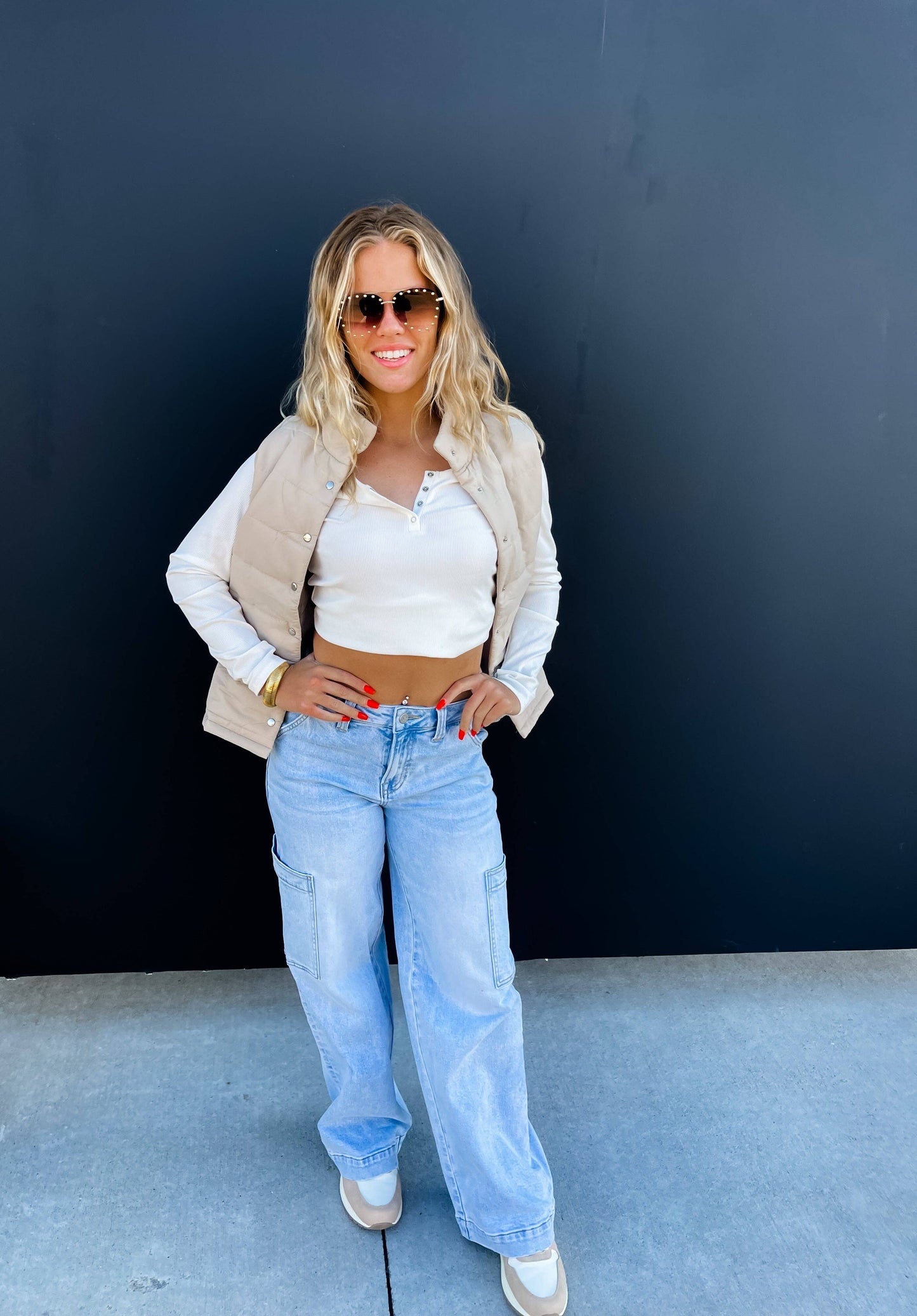 FALL BROOKLYN SNAP HENLEY TOP