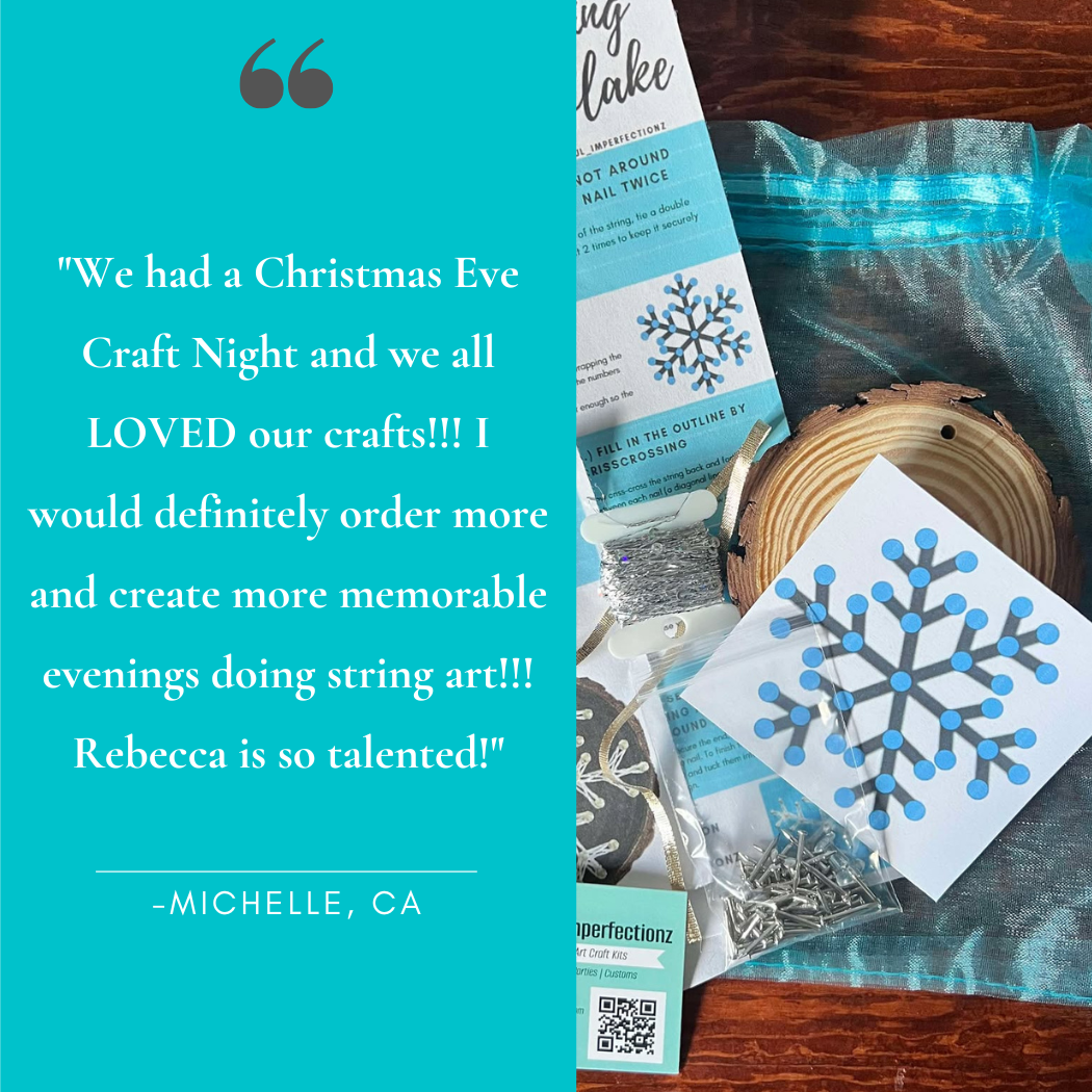 Snowflake String Art Ornament Kit: DIY Christmas Craft