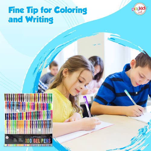 Playkidiz Gel Pens, Fine Point Colored Pens Great for Adult