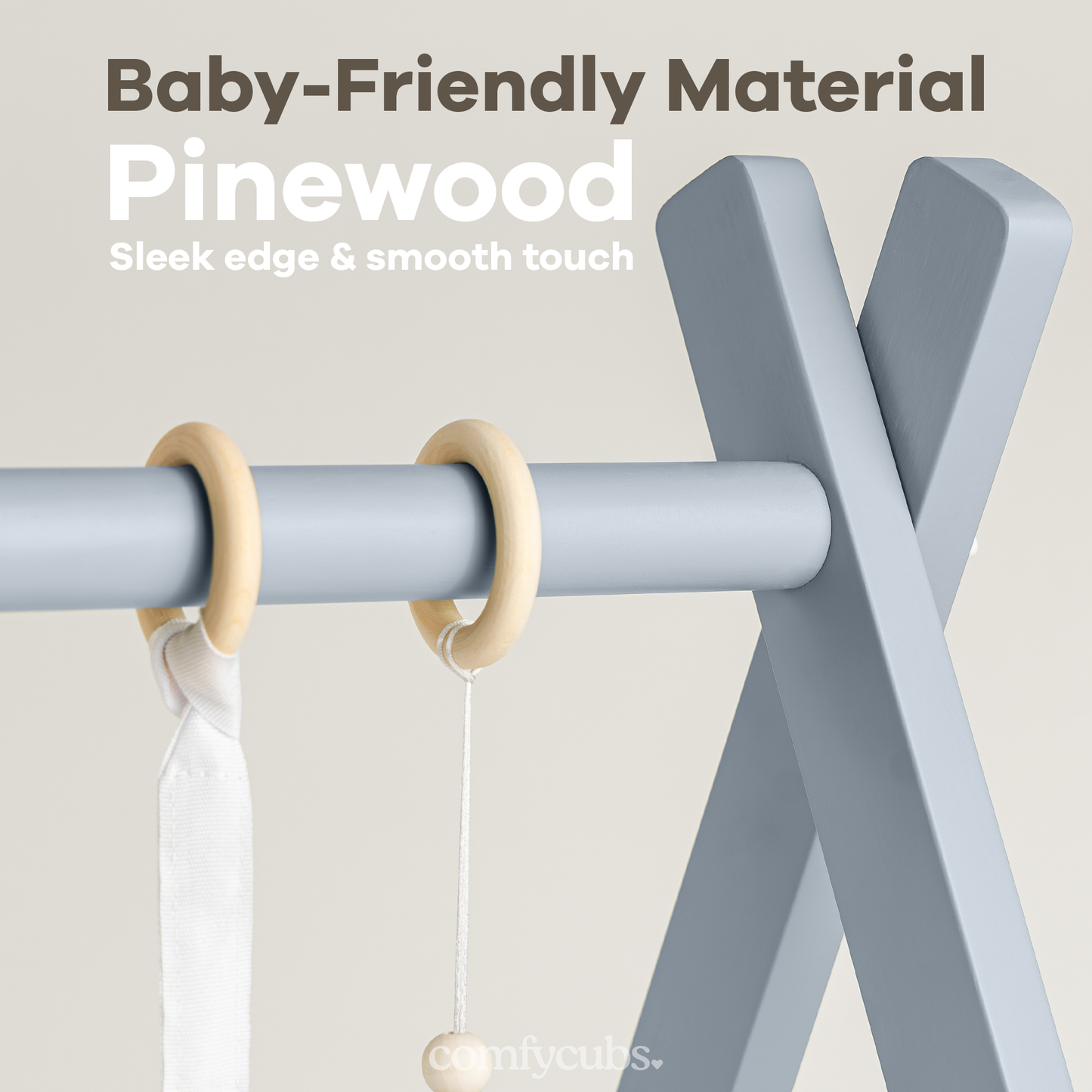 Wooden Baby Play Gym, Baby Activity Gym by Comfy Cubs