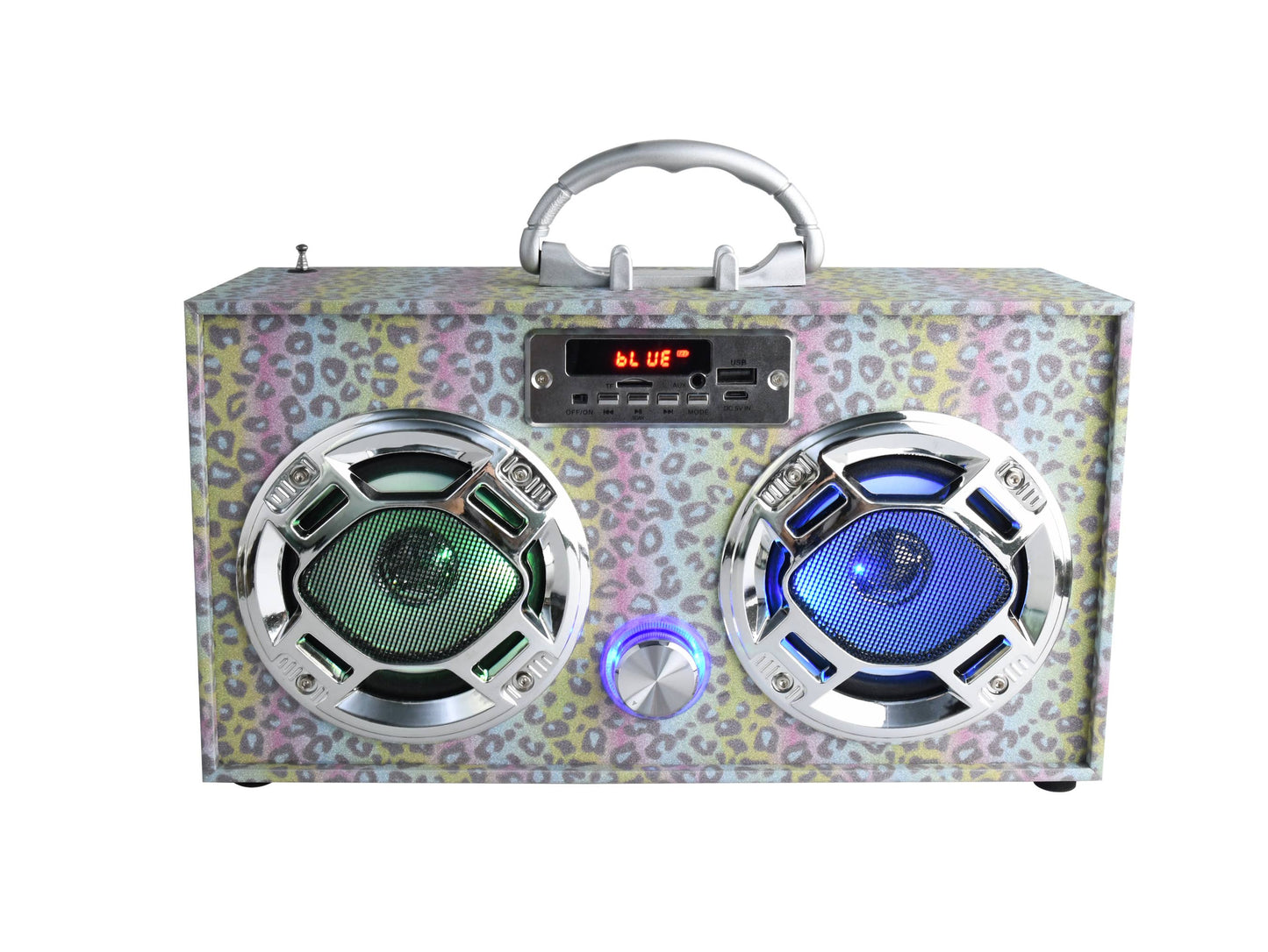 Glitter Leopard Wireless Boombox with FM Radio