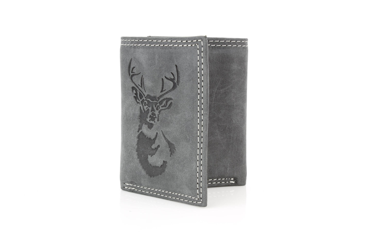 Men’s Tri-Fold Wallet with Deer Emboss ABMWVT 05