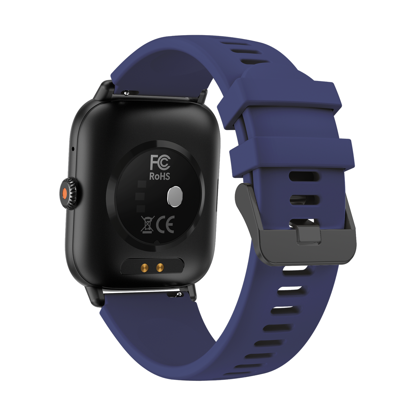 Smart Rectangle blue silicon watch works w/Android & Apple