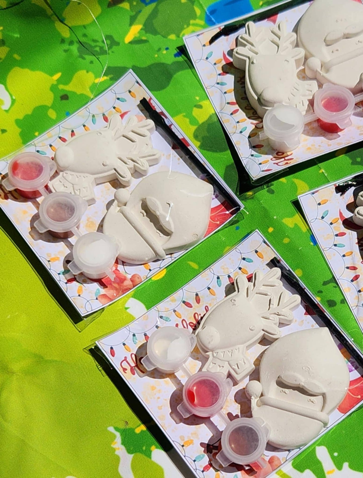 Santa & Reindeer DIY Plaster Paint Kits l Kids Craft