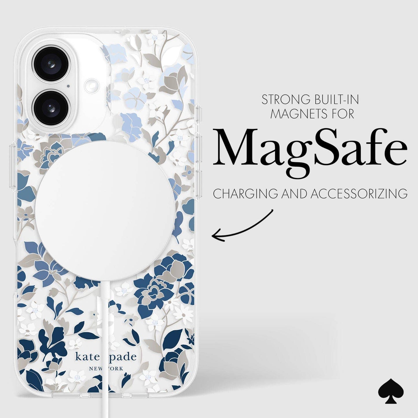 Kate spade new york iPhone 16 Flowerbed Blue MagSafe