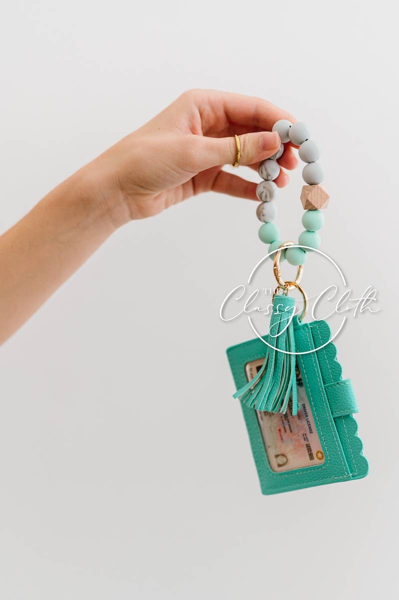 Wristlet Keychain Wallet - Mint RTS