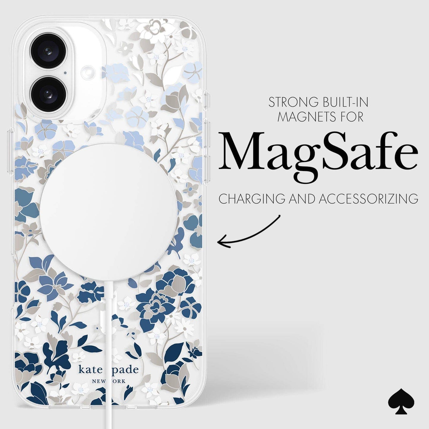 Kate spade new york iPhone 16 Plus Flowerbed Blue MagSafe