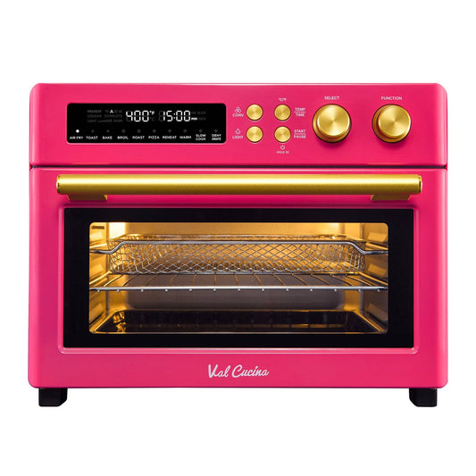 VAL CUCINA 10-in-1 Air Fryer Toaster Oven - Hot Pink