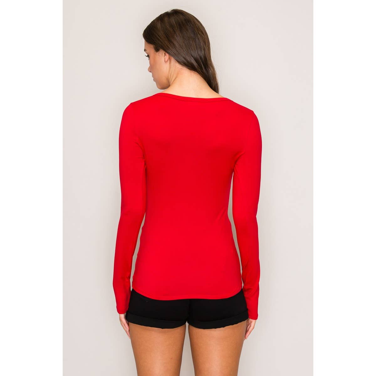 V-Neck Long Sleeve Henley