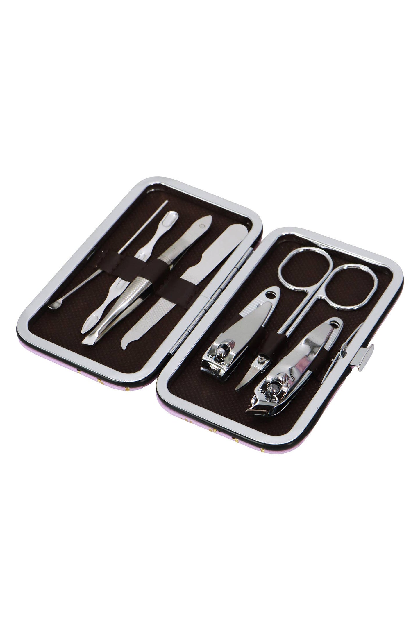 Bling Hearts Vegan Leather 7-pcs Nailcare Kit