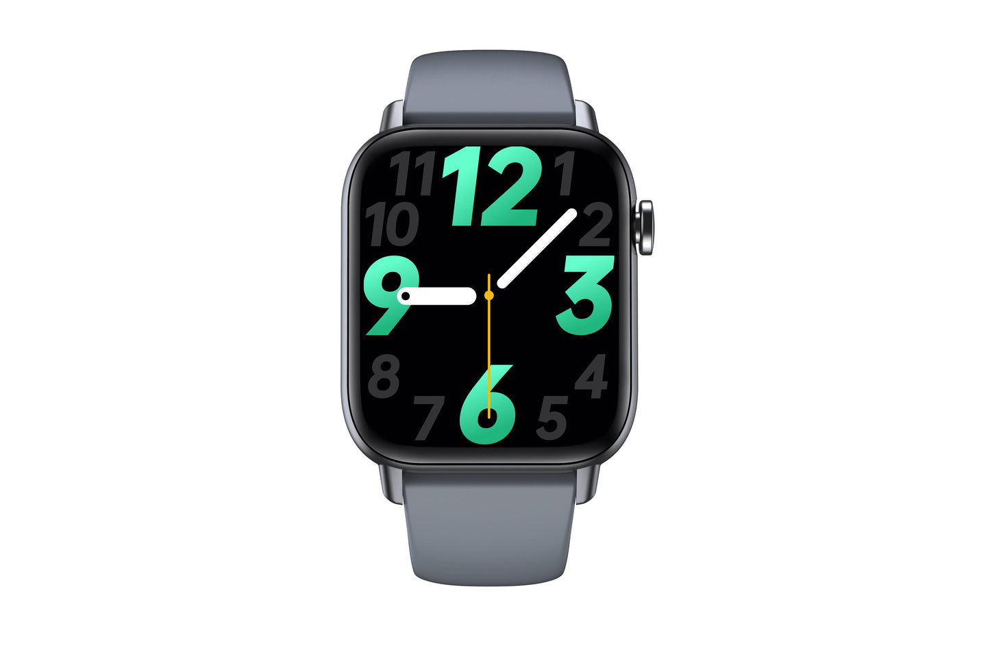 Smart Rectangle grey silicon watch works w/ Android & Apple