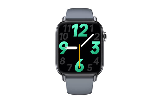 Smart Rectangle grey silicon watch works w/ Android & Apple