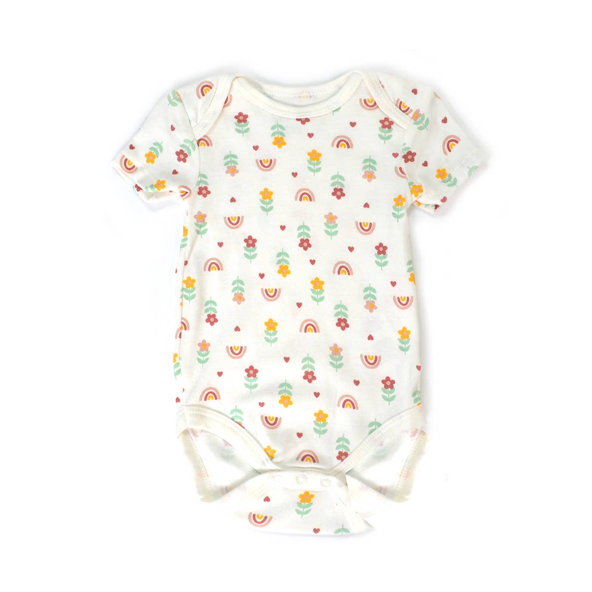 Pack of 3 Baby Love Puff Screen Print Pattern Bodysuits