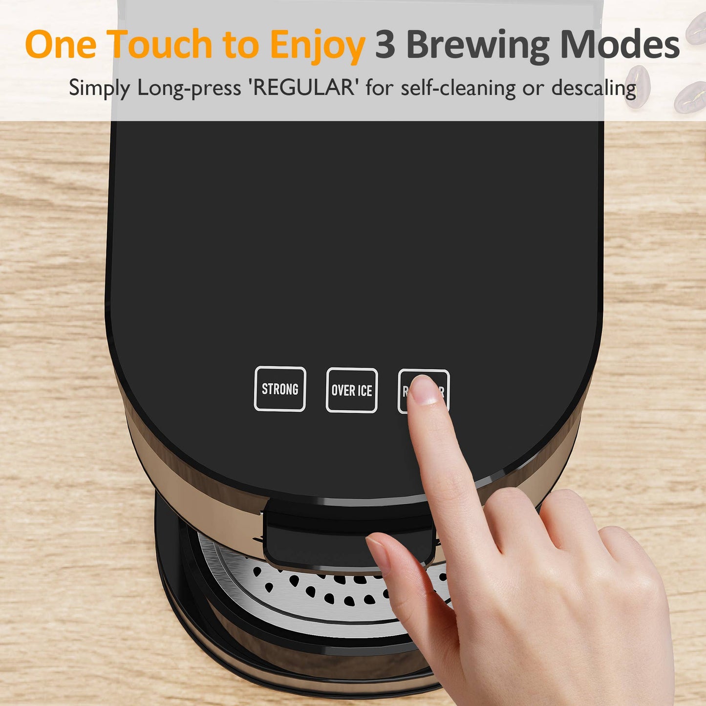 Iced & Hot Coffee Maker, Single Serve Coffee Maker