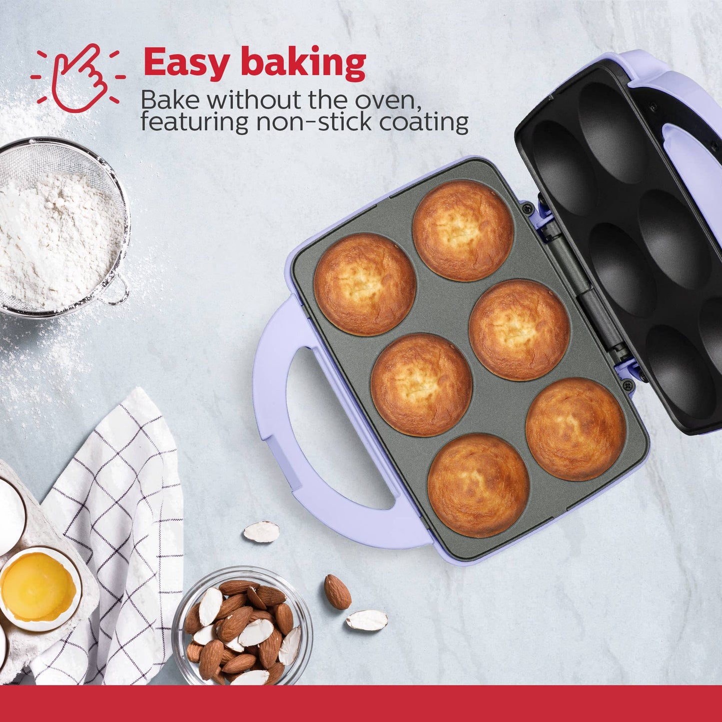 Holstein Housewares Cupcake Maker 6 Full Size Muffins