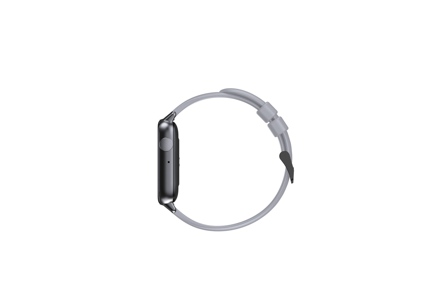 Smart Rectangle grey silicon watch works w/ Android & Apple