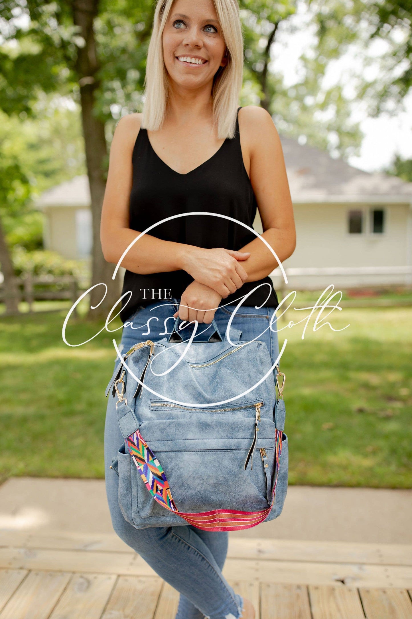 Chloe Convertible Backpack - Brilliant Blue - Hip Hippie RTS