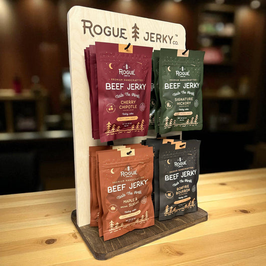 FREE Counter Display Package: 16 of Each Beef Jerky Flavor!