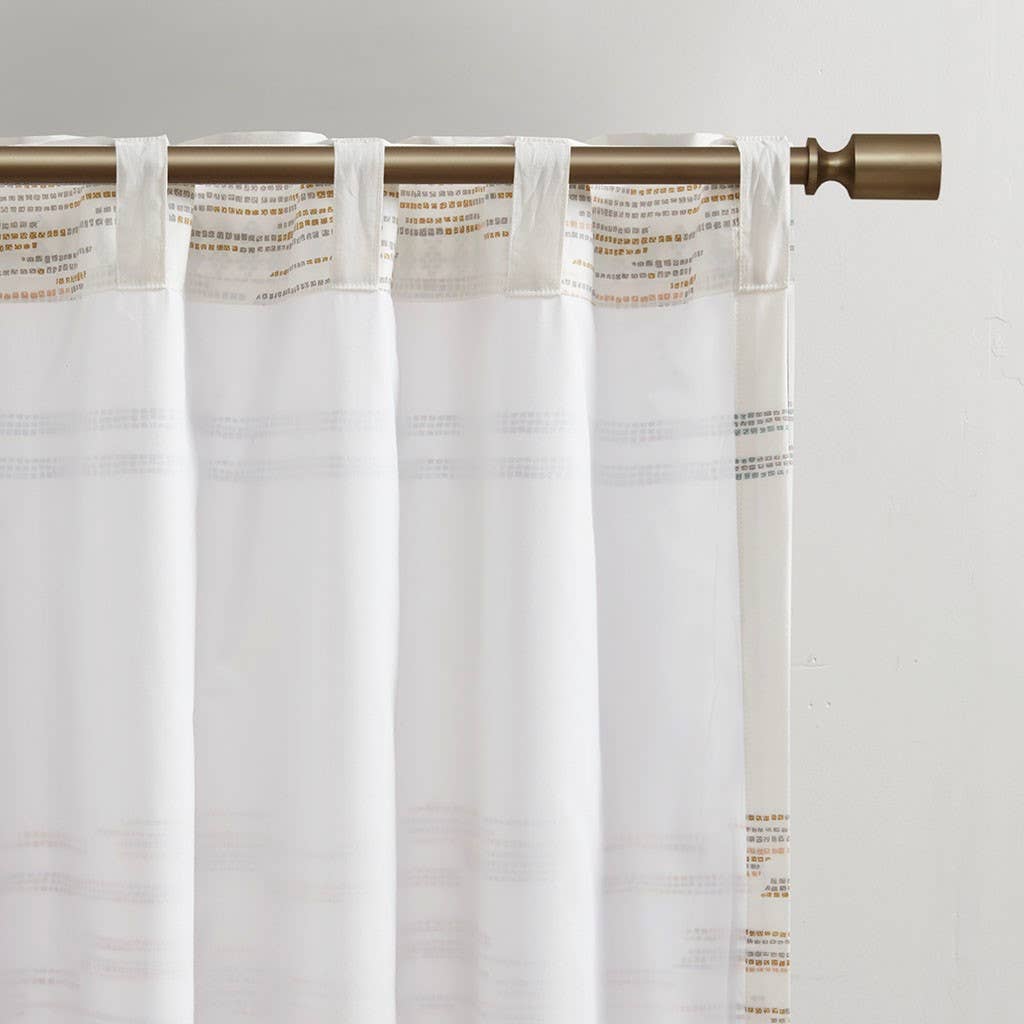 Oversize Ruffle White Window Curtain
