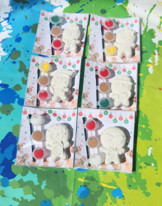 Gingerbread Mini Paint Kits - Party Favors - Christmas Party