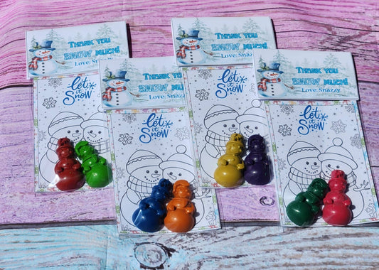 Snowman Coloring Kit – Snowman Crayons – Christmas Party
