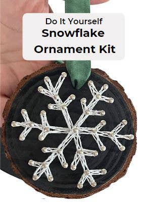 Snowflake String Art Ornament Kit: DIY Christmas Craft