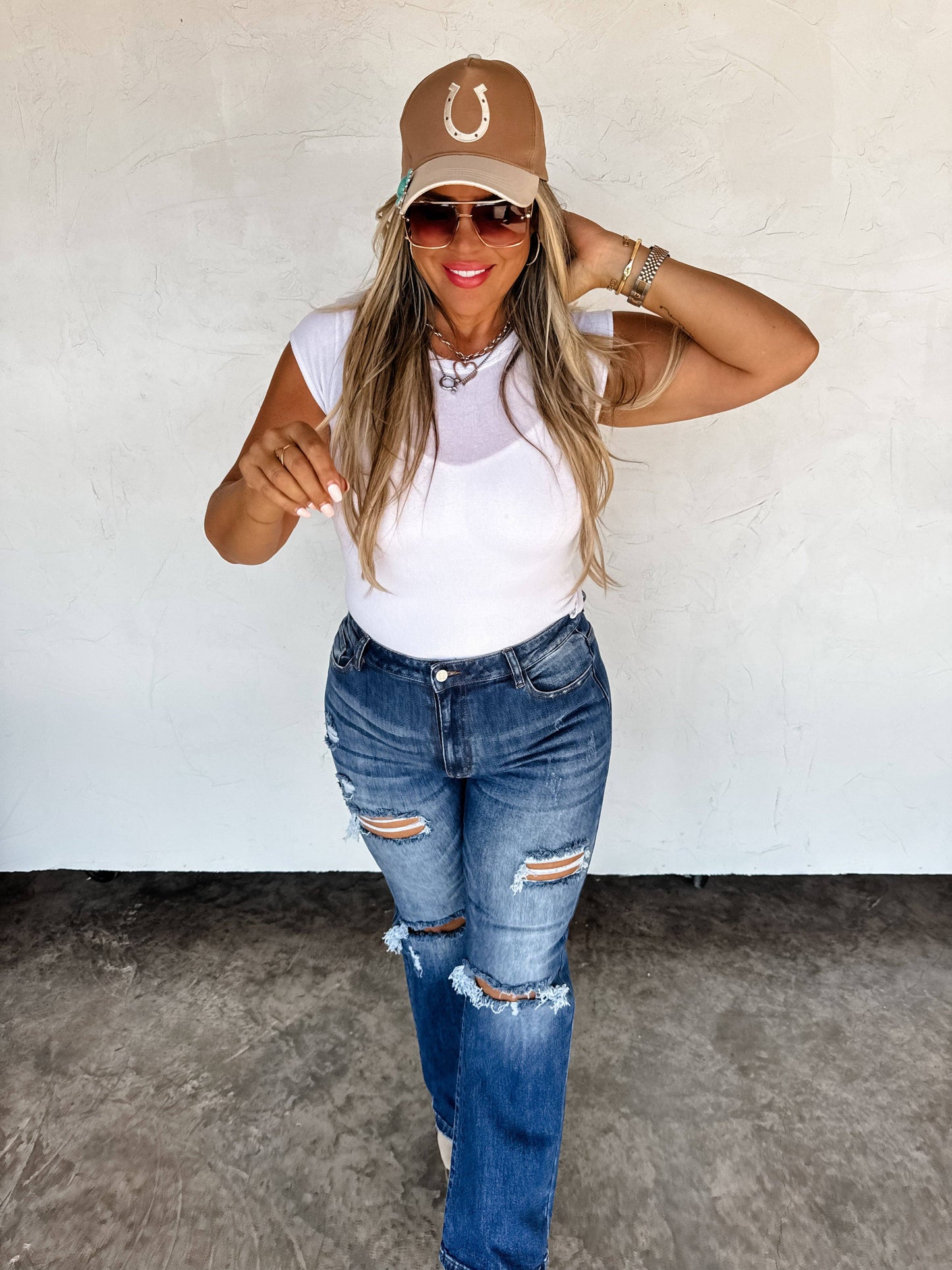 NEW COLORS- ASHLAND STRAIGHT LEG DISTRESSED JEANS